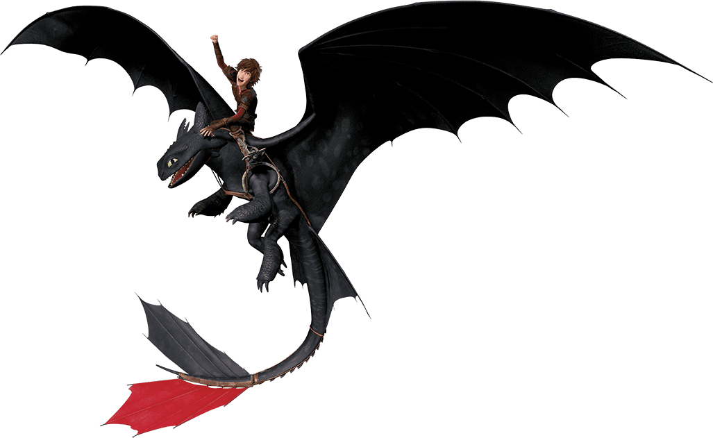 Hiccup on Toothless
